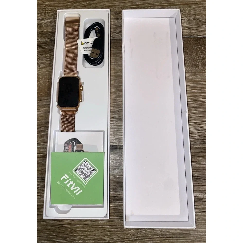 FITVII Nexa Fitness Tracker Answer Call, Smart Watch w/ Blood Pressure-Rose Gold